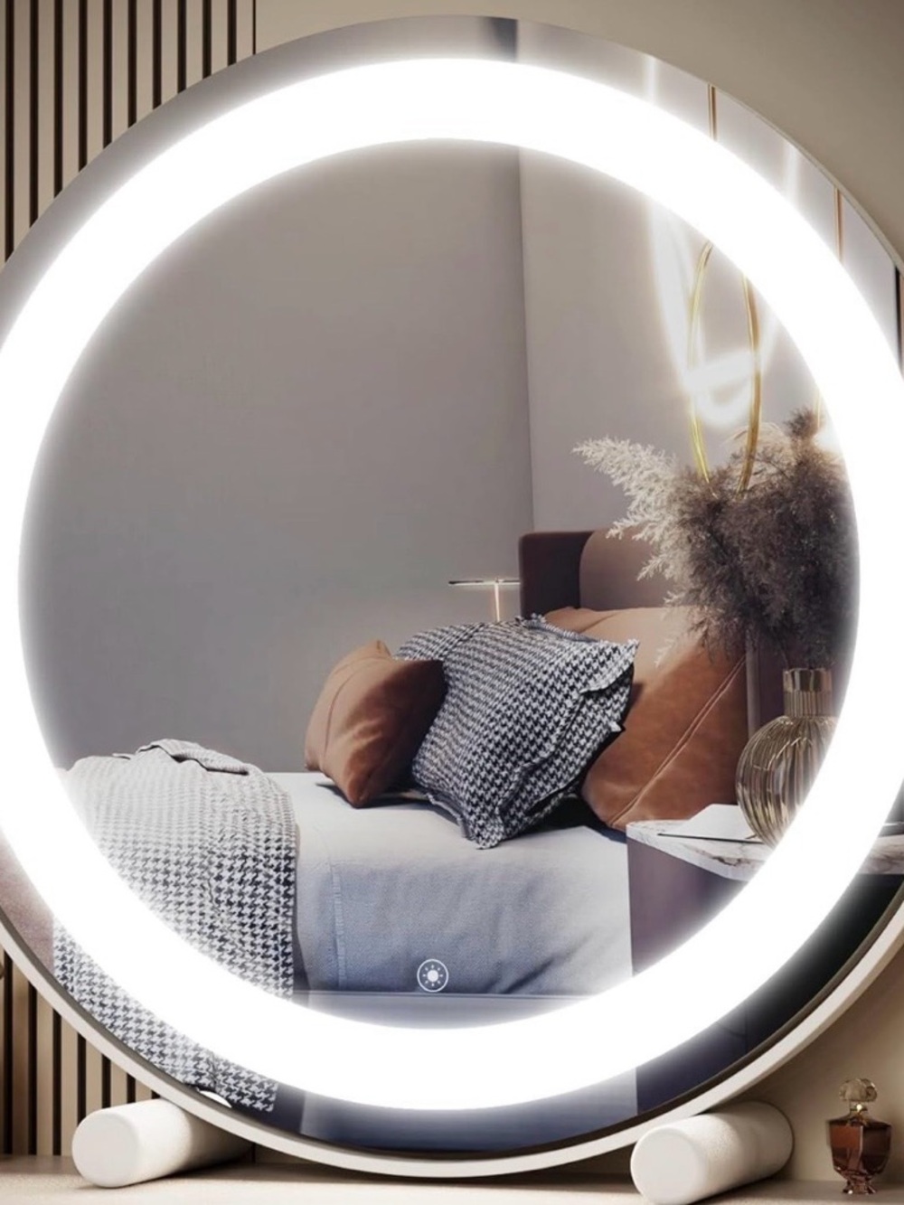 Round 12 inch vanity mirror smart touch